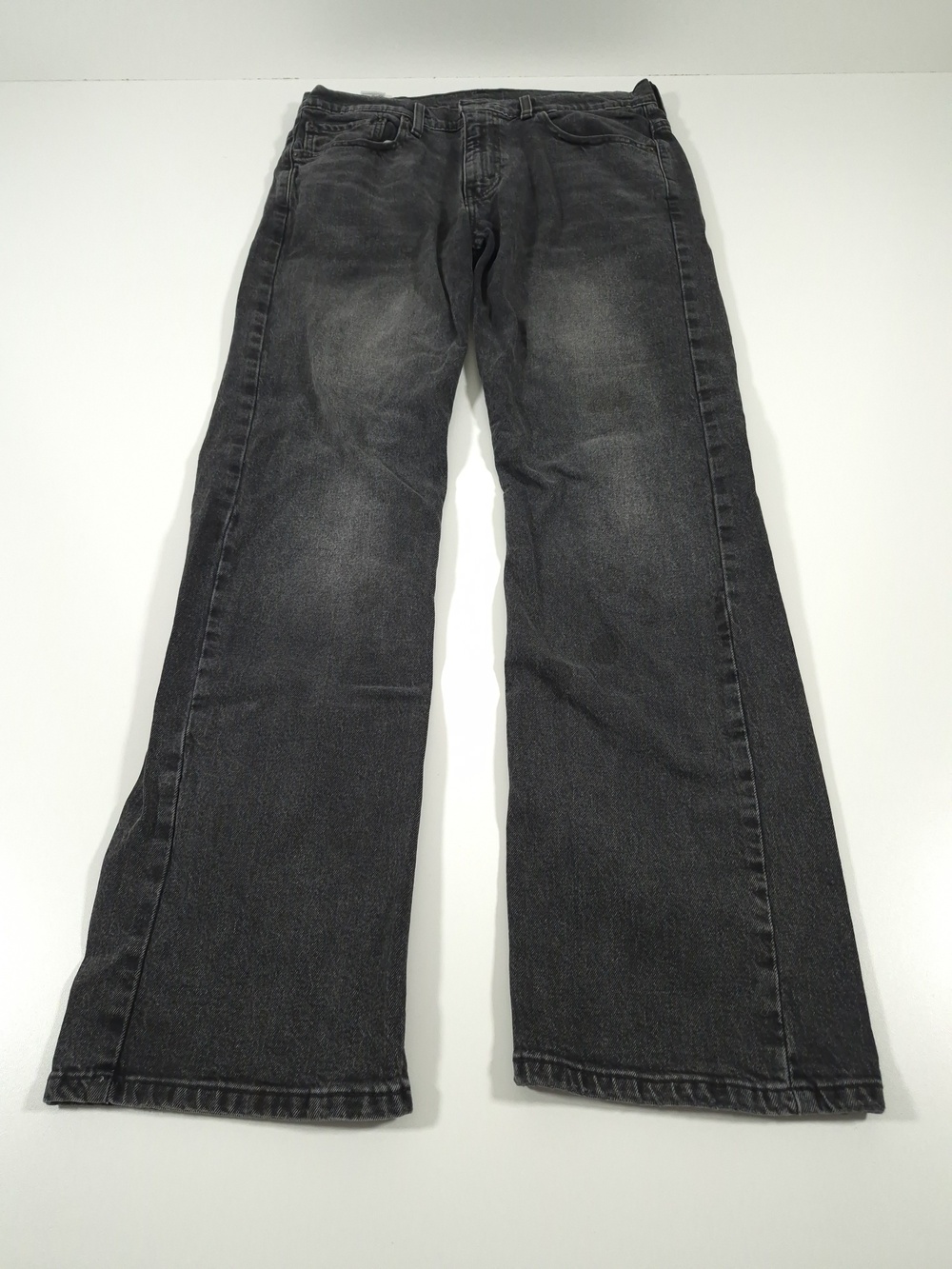 Levis 569 Loose Straight Jeans Mens 31x32 Gray Charcoal Wash Stretch Denim